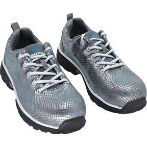 Avenger Women's Work Boots Leather Safety Toe Silver US 8.5M